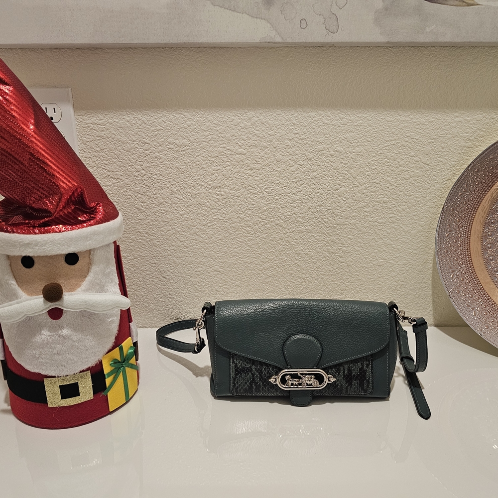 Elegant Green Leather Women's Bag